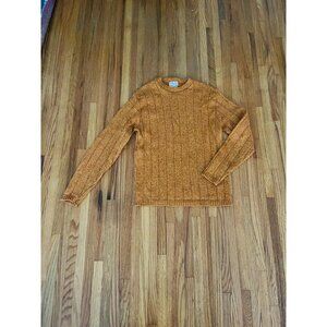 1970s Sears Shetland wool orange sweater, L